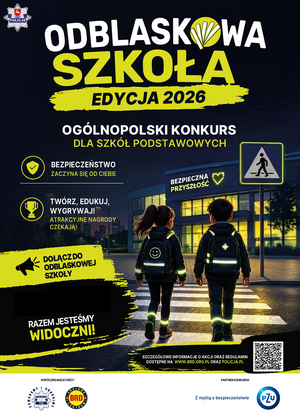 plakat akcji odblaskowa szkoła