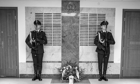 Policjanci umundurowani